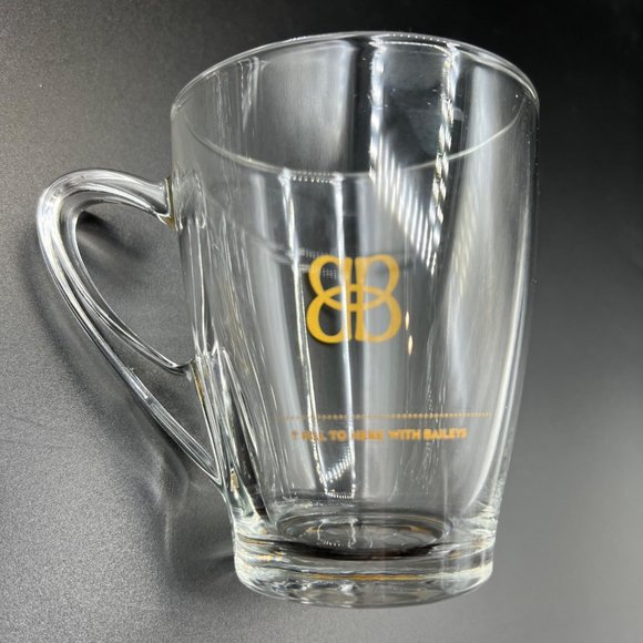 Baileys Original Irish Cream Embossed Glass Whiskey Coffee Mugs 4.5” Tall - Picture 7 of 8